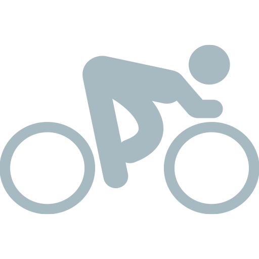 Fahrrad Icon in hellem grau-blau